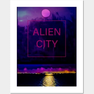 Moon City Poster Posters and Art